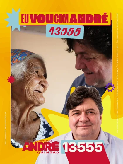 Exemplo de arte Eu vou com Andr&eacute;